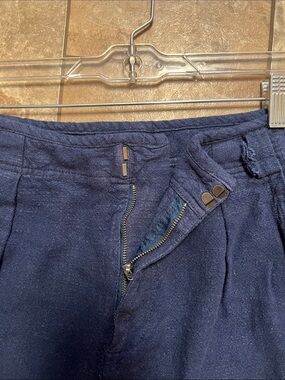 Free People Navy Casual Linen-Blend Pants - Size 12💙